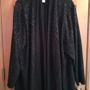 Catherine's Black w/ Metallic Thread Jacket Sz 5X